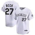 Pouc C.Rockies #27 Jordan Beck Player White Limited Home Stitched Jerseys