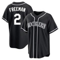 Pouc C.Rockies #2 Tyler Freeman Player Black Fashion Out Home Game Stitched Jerseys