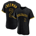 Pouc C.Rockies #2 Tyler Freeman Player Black Snake Skin City Limited Elite Home Stitched Jerseys