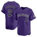 Pouc C.Rockies #2 Tyler Freeman Player Purple Limited Home Stitched Jerseys