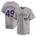 Pouc C.Rockies #49 Antonio Senzatela Player Gray Limited Home Stitched Jerseys