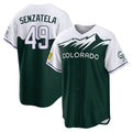 Pouc C.Rockies #49 Antonio Senzatela Player Green City Connect Home Game Stitched Jerseys