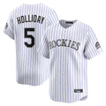 Pouc C.Rockies #5 Matt Holliday Player White Limited Home Stitched Jerseys