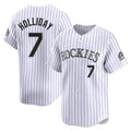 Pouc C.Rockies #7 Matt Holliday Player White Limited Home Stitched Jerseys