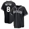 Pouc C.Rockies #8 Ryan Ritter Player Black Fashion Out Home Game Stitched Jerseys