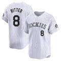 Pouc C.Rockies #8 Ryan Ritter Player White Limited Home Stitched Jerseys