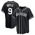 Pouc C.Rockies #9 Brenton Doyle Player Black Fashion Out Home Game Stitched Jerseys