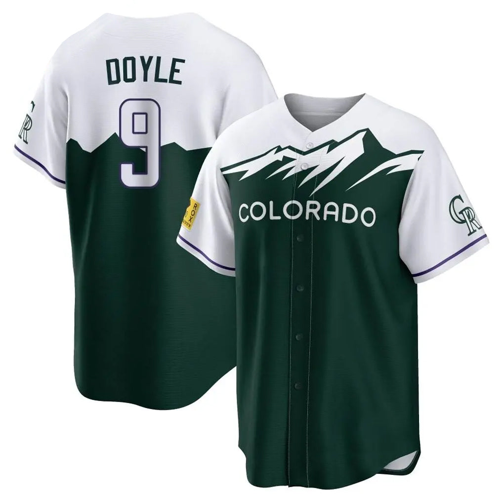 Pouc C.Rockies #9 Brenton Doyle Player Green City Connect Home Game Stitched Jerseys