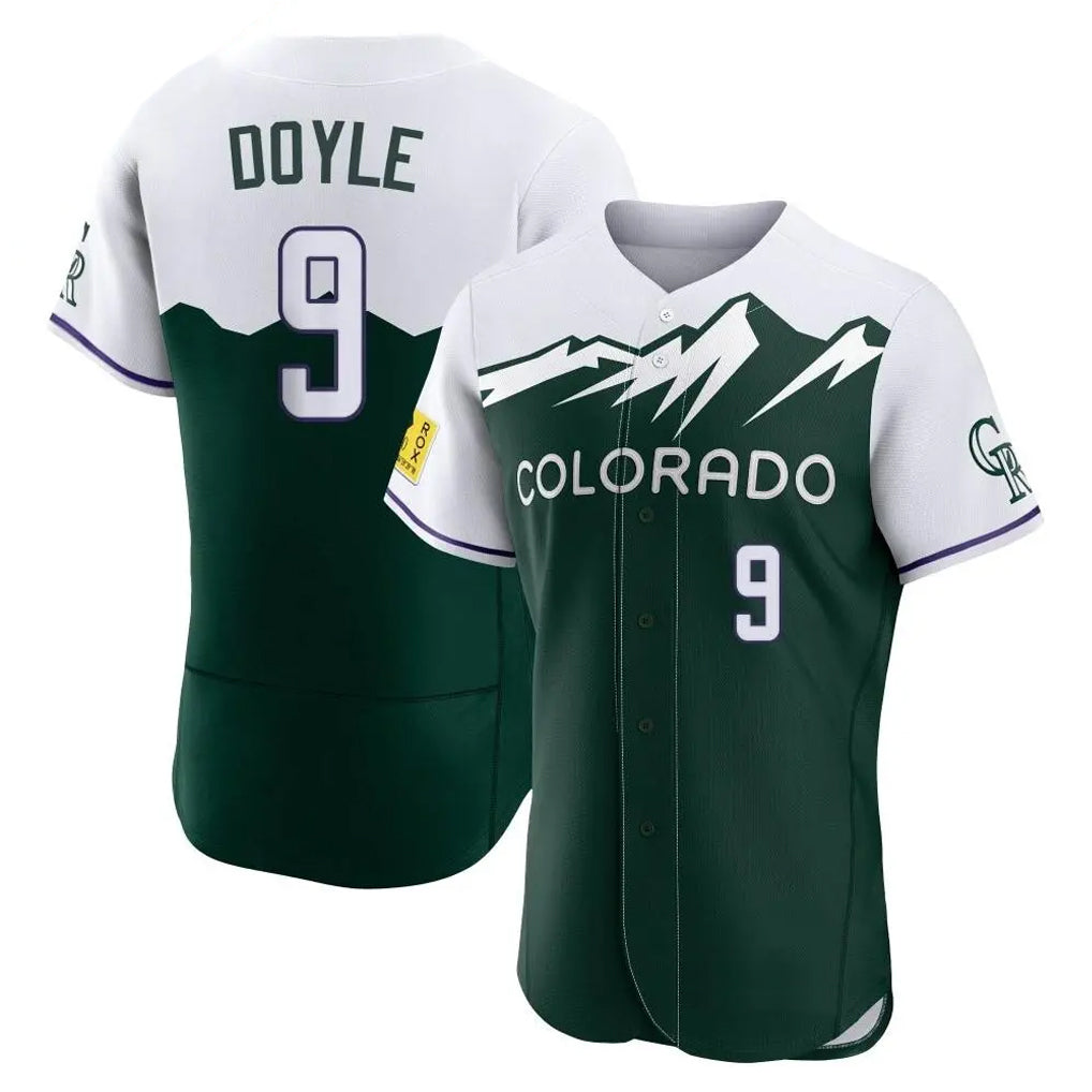 Pouc C.Rockies #9 Brenton Doyle Player Green City Connect Limited Elite Home Stitched Jerseys