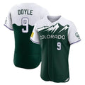 Pouc C.Rockies #9 Brenton Doyle Player Green City Connect Limited Elite Home Stitched Jerseys