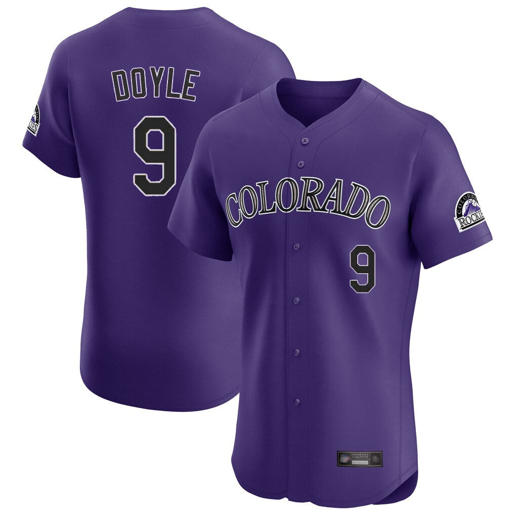 Pouc C.Rockies #9 Brenton Doyle Player Purple Limited Elite Home Stitched Jerseys