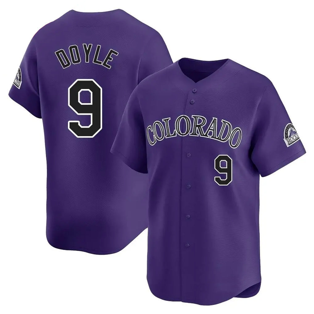 Pouc C.Rockies #9 Brenton Doyle Player Purple Limited Home Stitched Jerseys