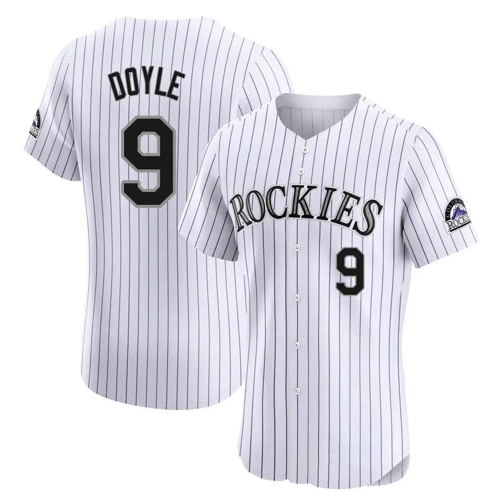 Pouc C.Rockies #9 Brenton Doyle Player White Limited Elite Home Stitched Jerseys