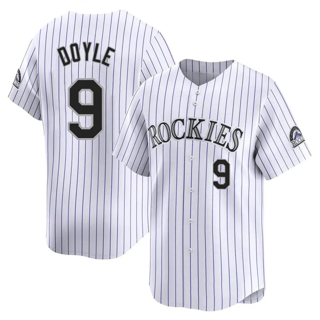 Pouc C.Rockies #9 Brenton Doyle Player White Limited Home Stitched Jerseys