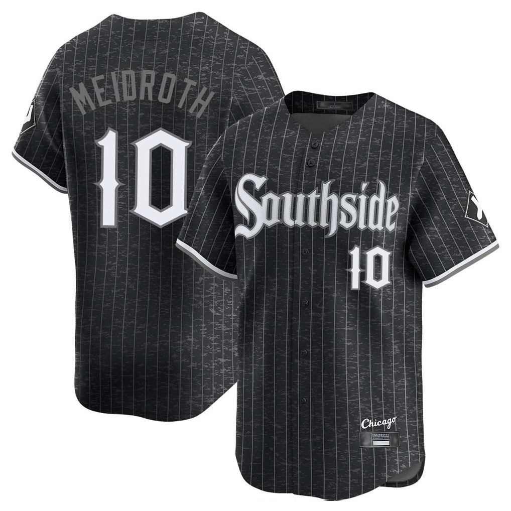 Pouc C.White Sox #10 Chase Meidroth Player Black City Connect Limited Home Stitched Jerseys