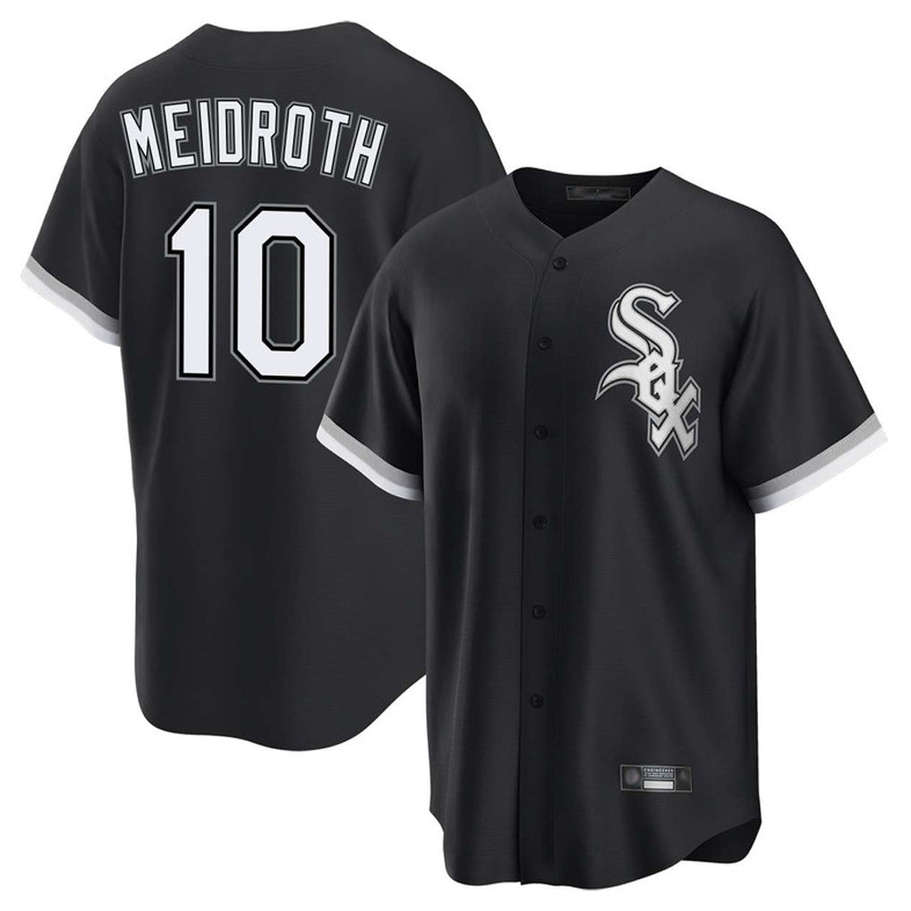 Pouc C.White Sox #10 Chase Meidroth Player Black Home Game Stitched Jerseys