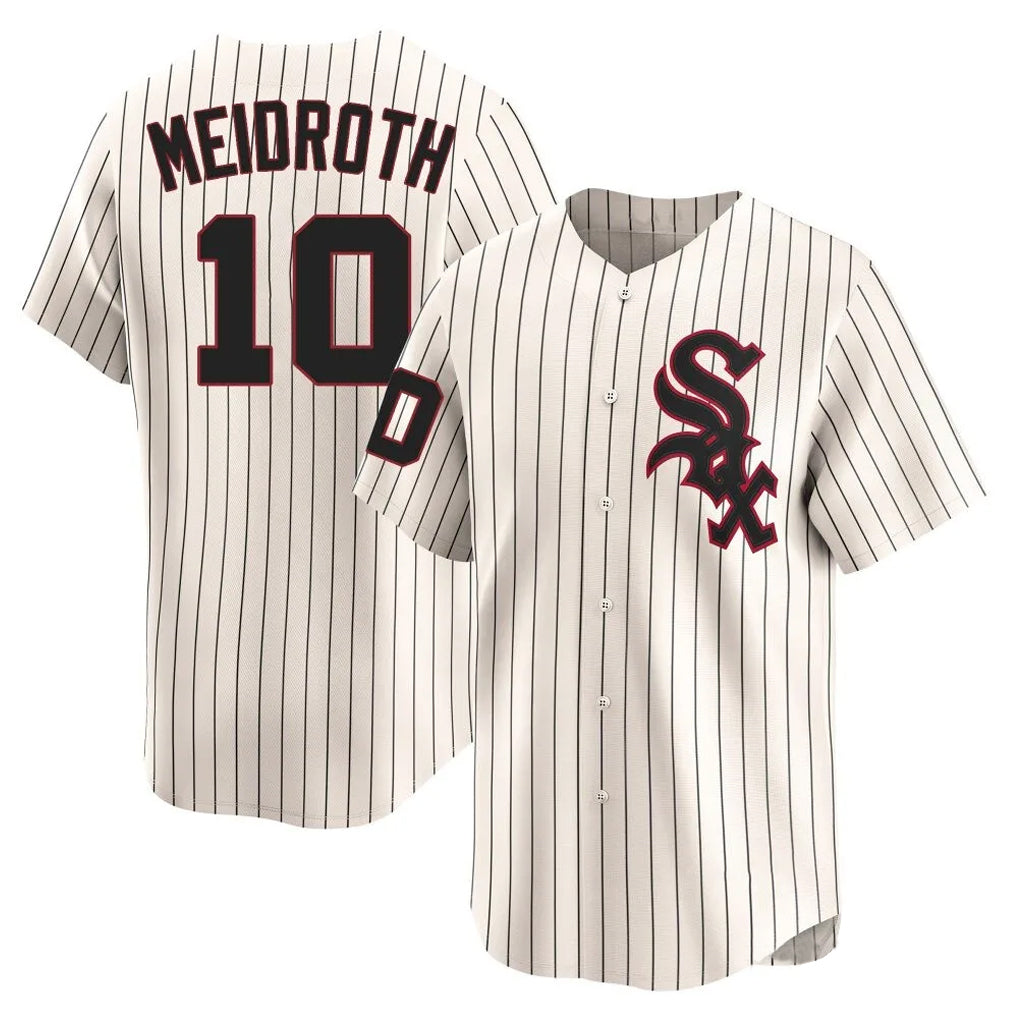 Pouc C.White Sox #10 Chase Meidroth Player Cream Cooperstown Collection Limited Home Stitched Jerseys