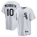 Pouc C.White Sox #10 Chase Meidroth Player White Stripe Home Game Stitched Jerseys