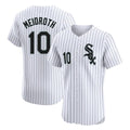 Pouc C.White Sox #10 Chase Meidroth Player White Stripe Limited Elite Home Stitched Jerseys