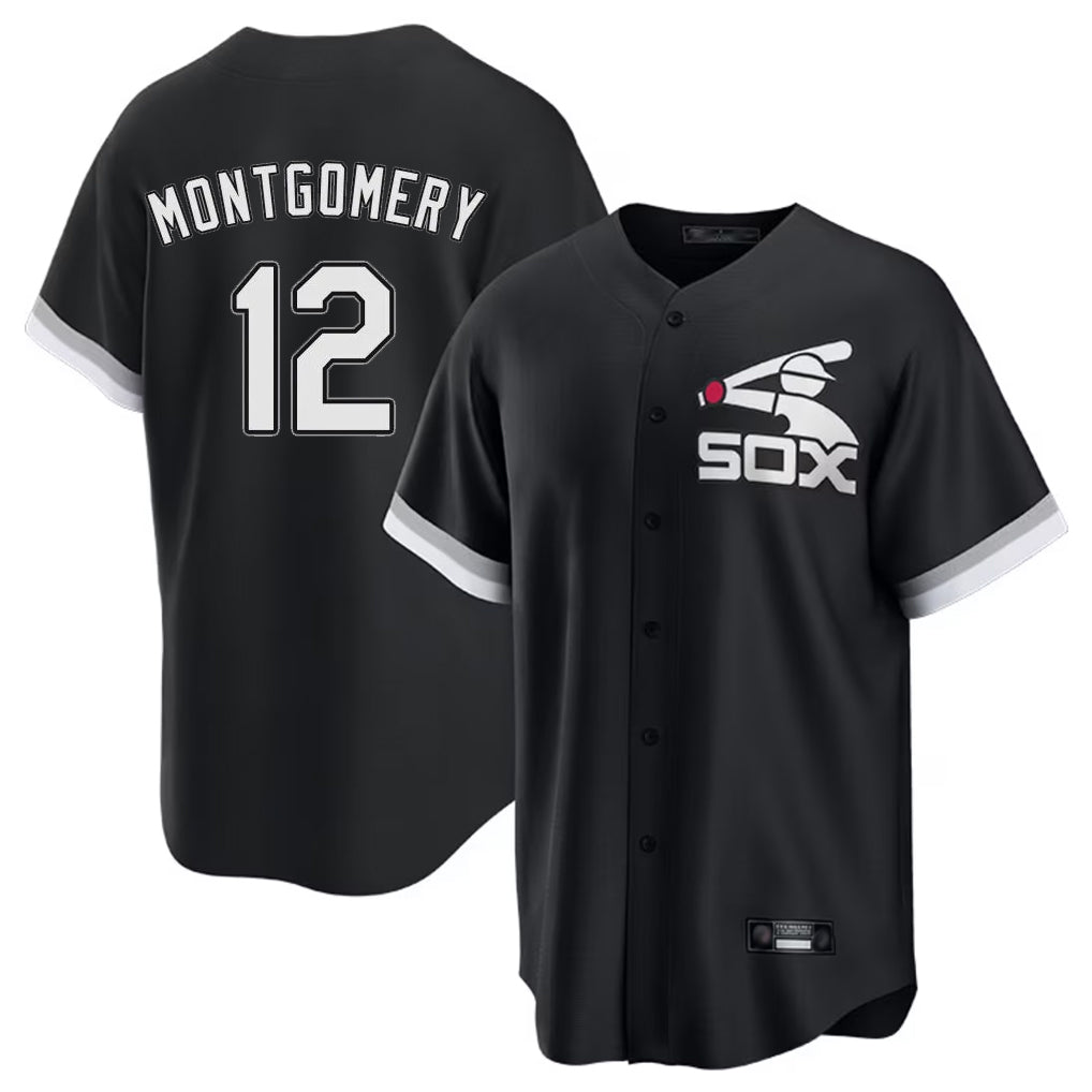 Pouc C.White Sox #12 Colson Montgomery Player Black Spring Training Game Stitched Jerseys