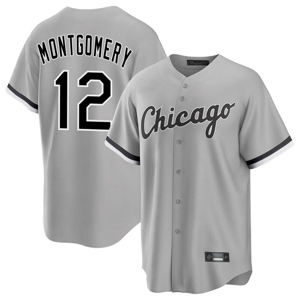Pouc C.White Sox #12 Colson Montgomery Player Gray Home Game Stitched Jerseys