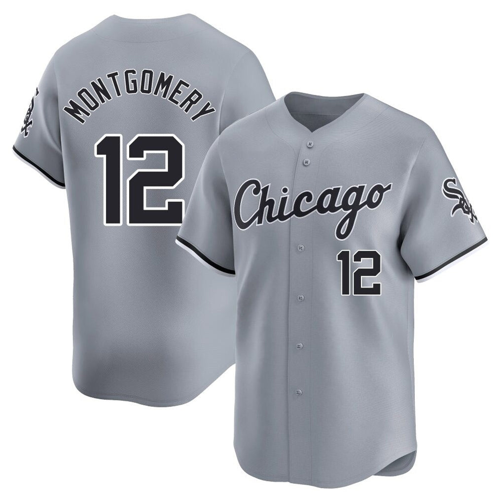 Pouc C.White Sox #12 Colson Montgomery Player Gray Road Limited Home Stitched Jerseys