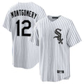 Pouc C.White Sox #12 Colson Montgomery Player White Stripe Home Game Stitched Jerseys