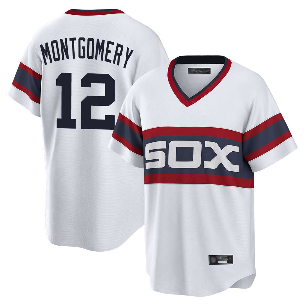 Pouc C.White Sox #12 Colson Montgomery Player White T-shirt Home Game Stitched Jerseys