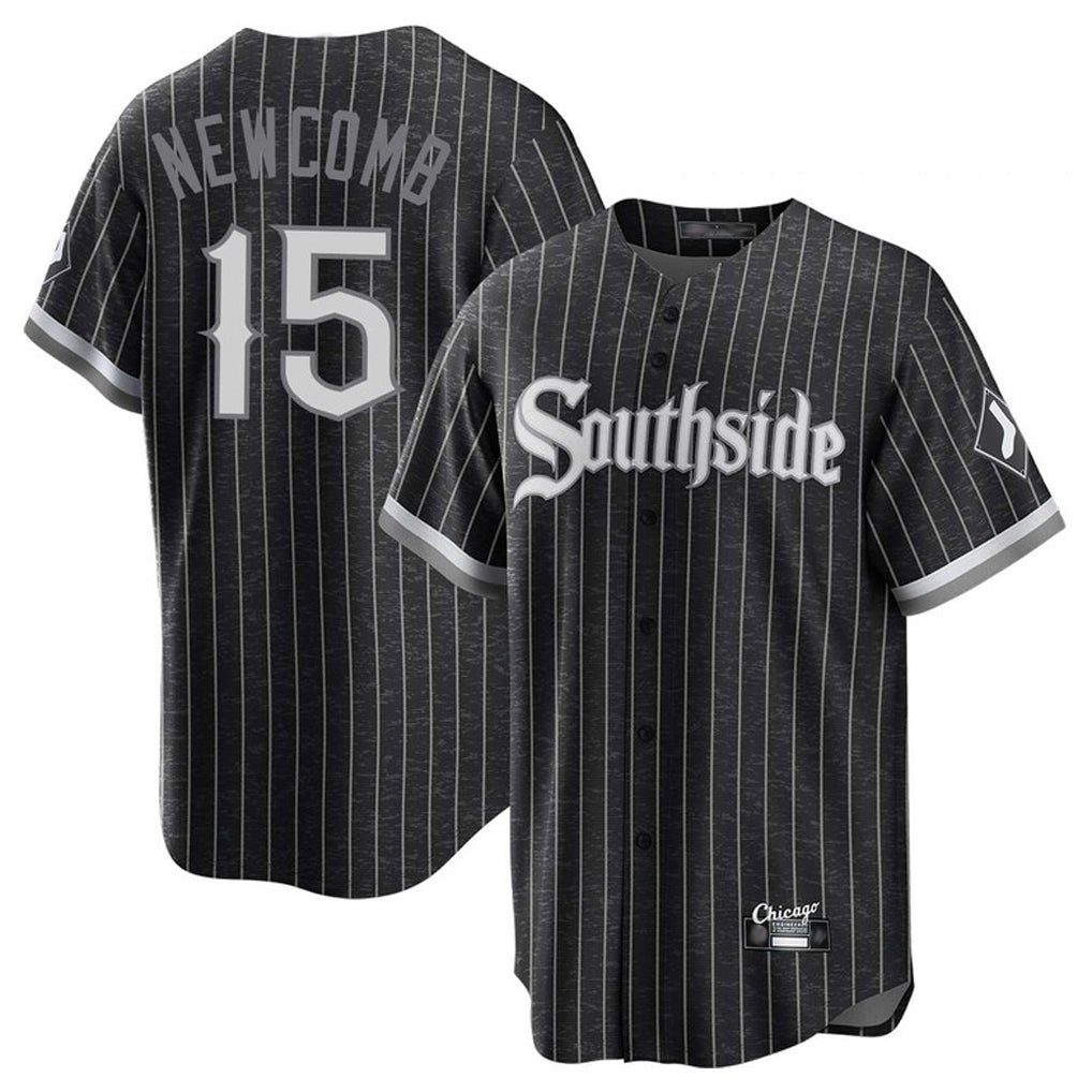 Pouc C.White Sox #15 Sean Newcomb Player Black City Connect Home Game Stitched Jerseys