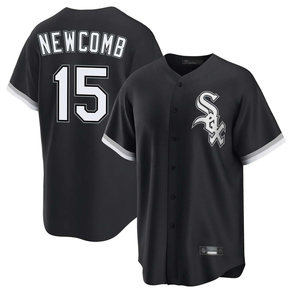 Pouc C.White Sox #15 Sean Newcomb Player Black Home Game Stitched Jerseys