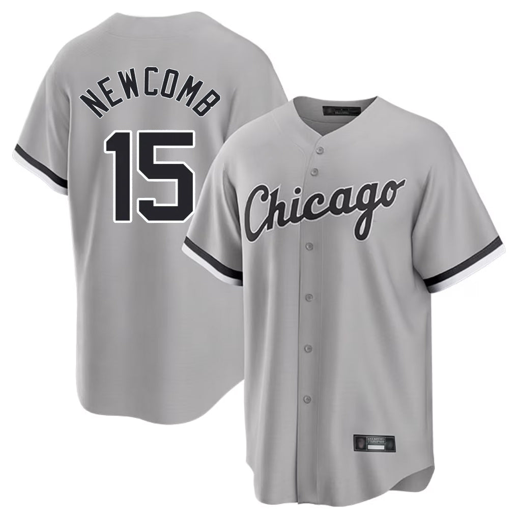 Pouc C.White Sox #15 Sean Newcomb Player Gray Home Game Stitched Jerseys