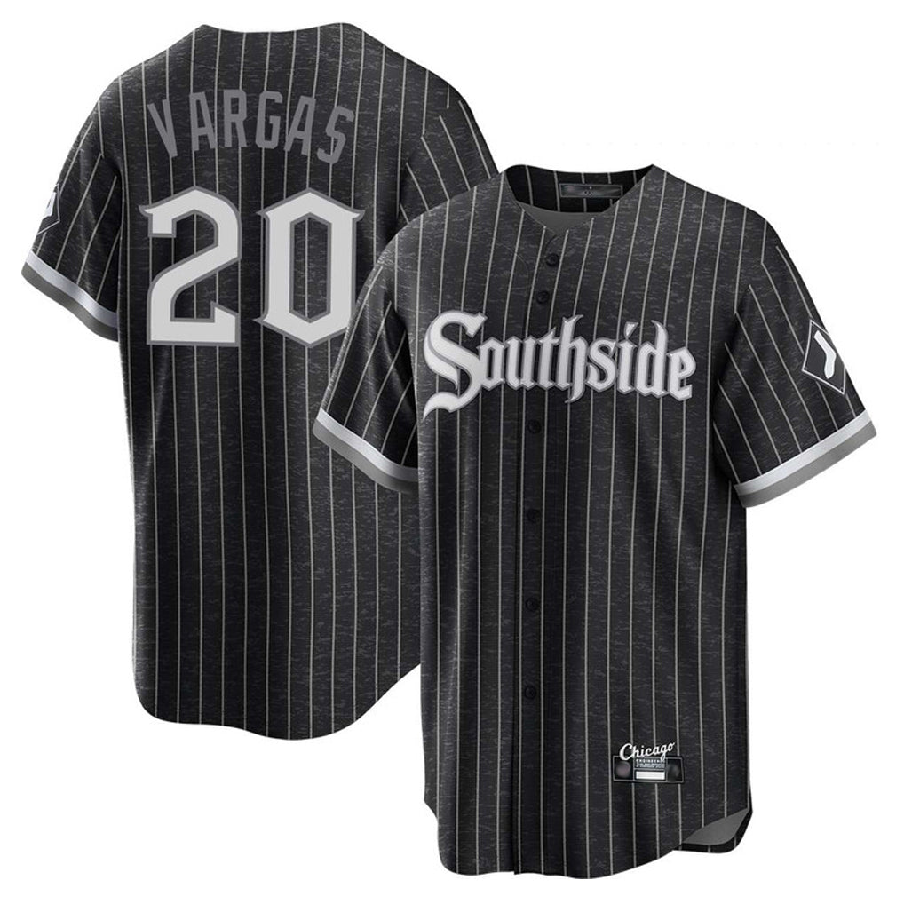 Pouc C.White Sox #20 Miguel Vargas Player Black City Connect Home Game Stitched Jerseys