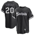 Pouc C.White Sox #20 Miguel Vargas Player Black City Connect Home Game Stitched Jerseys