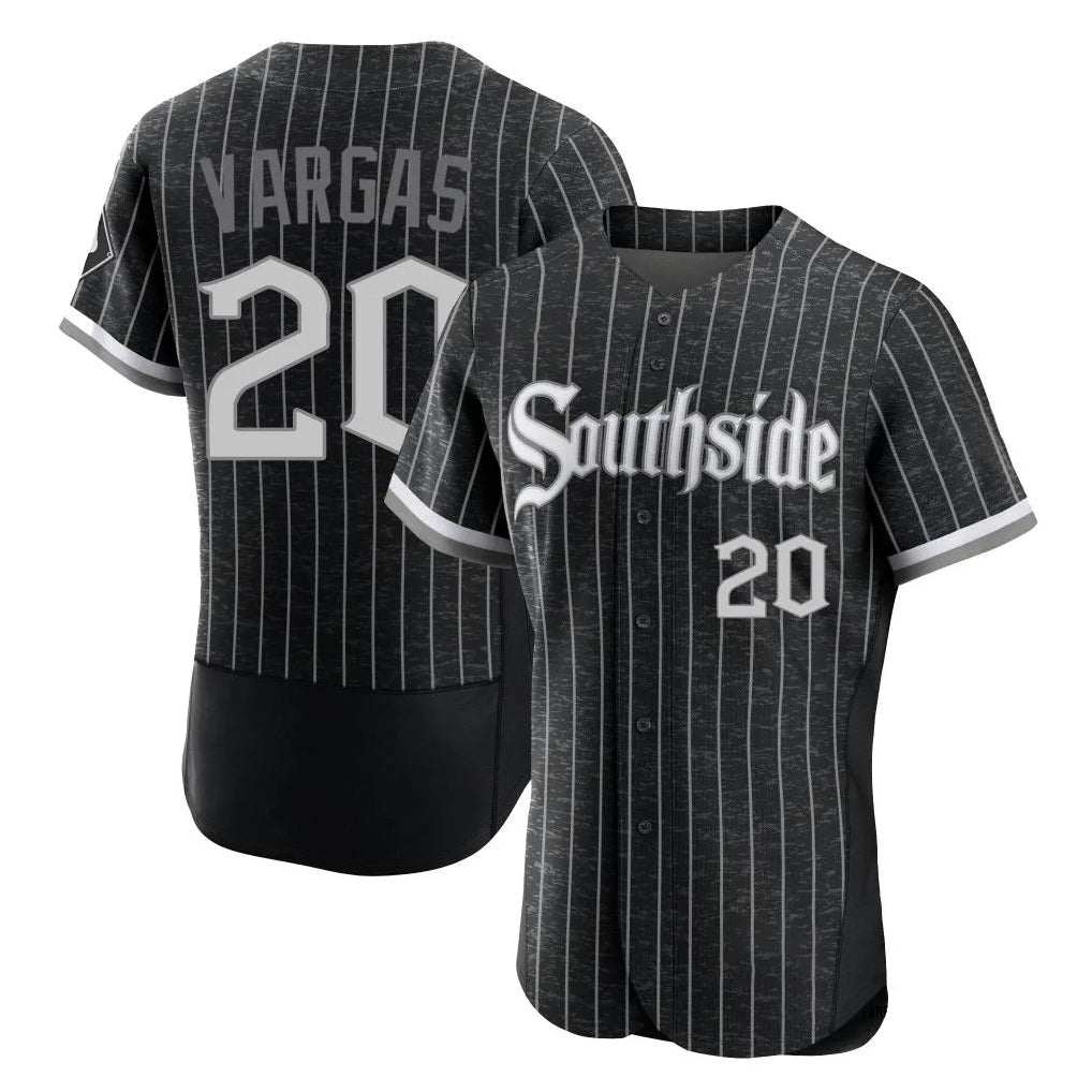 Pouc C.White Sox #20 Miguel Vargas Player Black City Connect Limited Elite Home Stitched Jerseys