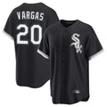 Pouc C.White Sox #20 Miguel Vargas Player Black Home Game Stitched Jerseys