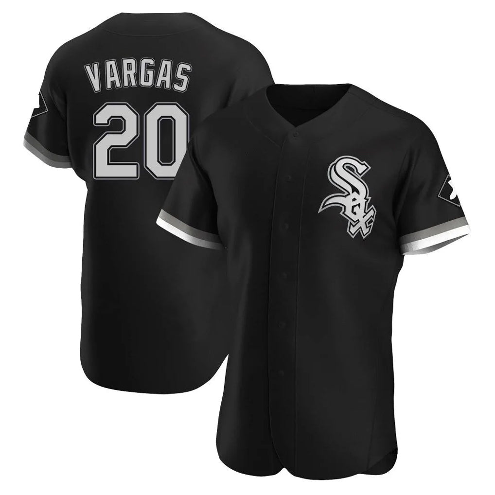 Pouc C.White Sox #20 Miguel Vargas Player Black Limited Elite Home Stitched Jerseys