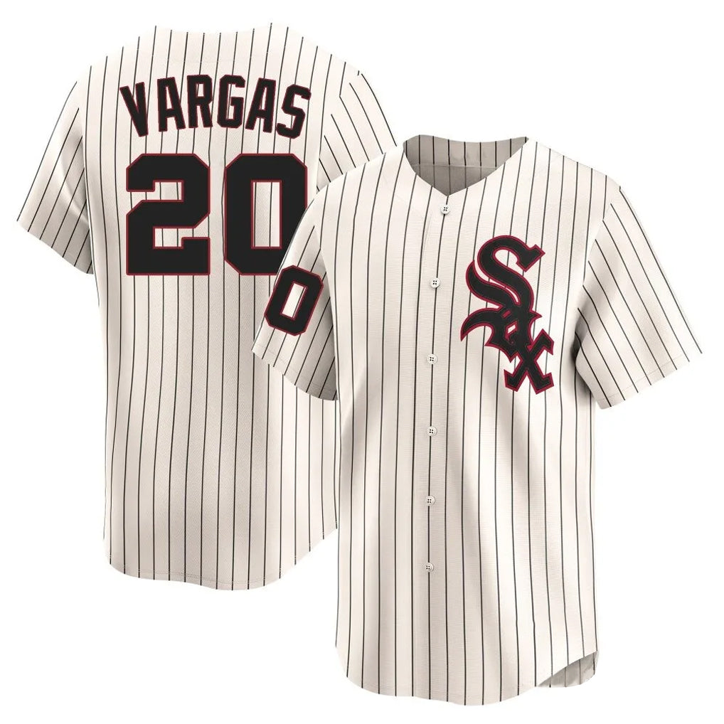 Pouc C.White Sox #20 Miguel Vargas Player Cream Cooperstown Collection Limited Home Stitched Jerseys