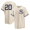 Pouc C.White Sox #20 Miguel Vargas Player Cream Field of Dreams Home Game Stitched Jerseys