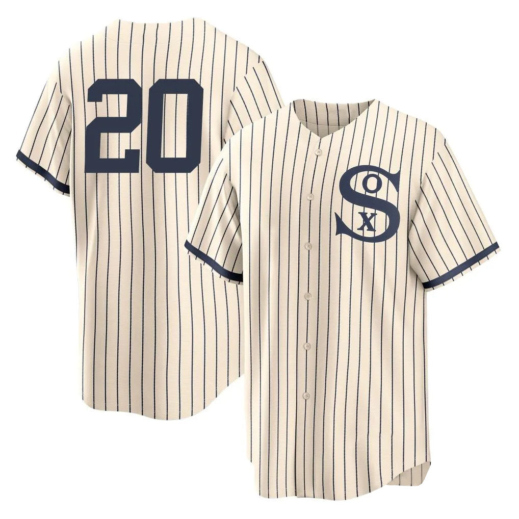 Pouc C.White Sox #20 Miguel Vargas Player Cream Field of Dreams Home Game Stitched Jerseys