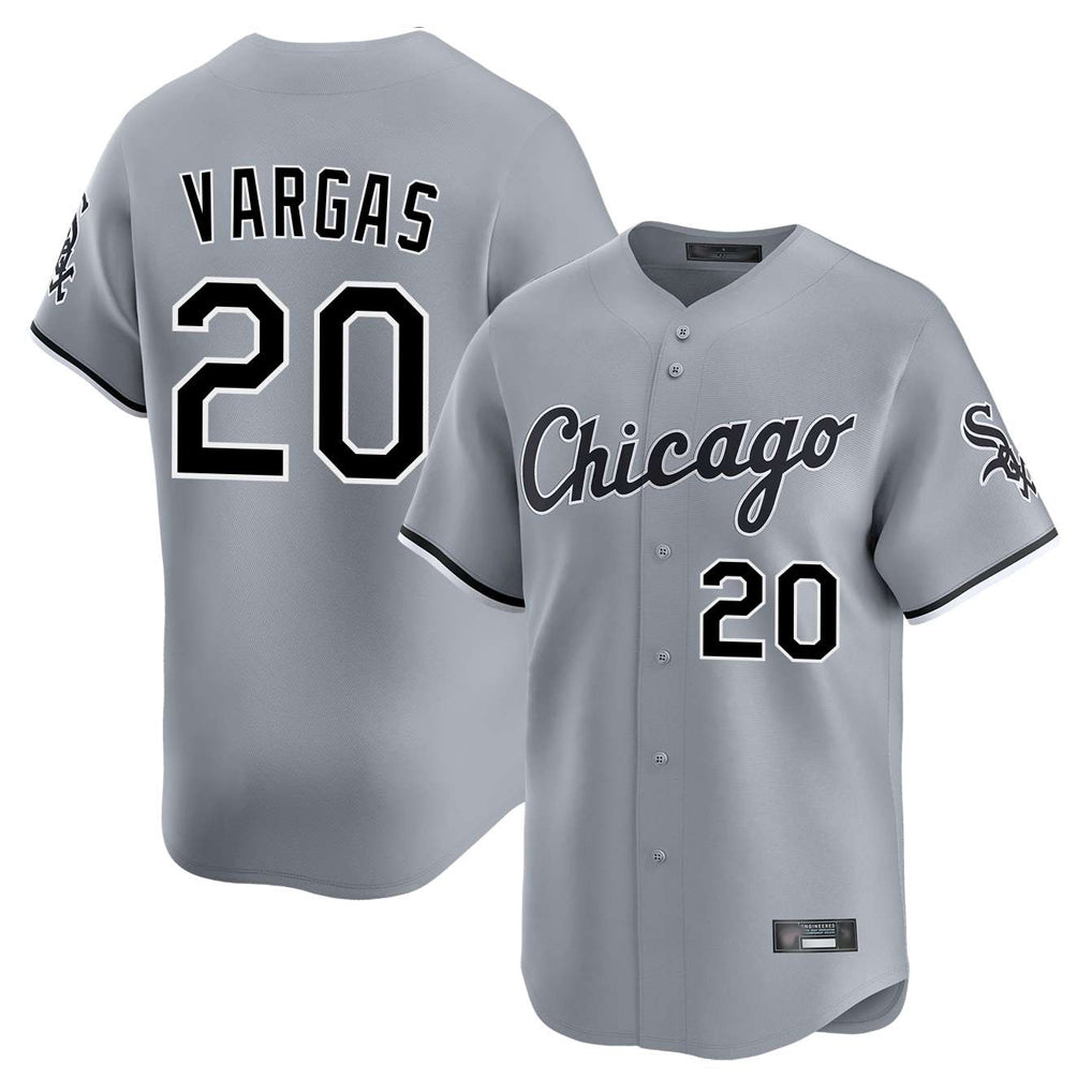 Pouc C.White Sox #20 Miguel Vargas Player Gray Road Limited Home Stitched Jerseys