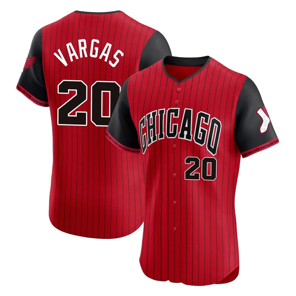 Pouc C.White Sox #20 Miguel Vargas Player Red City Connect Limited Elite Home Stitched Jerseys