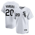 Pouc C.White Sox #20 Miguel Vargas Player White Stripe Limited Home Stitched Jerseys