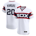 Pouc C.White Sox #20 Miguel Vargas Player White T-shirt Limited Elite Home Stitched Jerseys