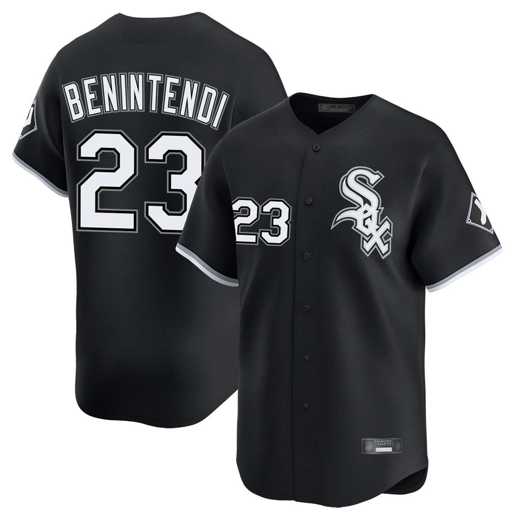 Pouc C.White Sox #23 Andrew Benintendi Player Black Limited Home Stitched Jerseys