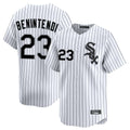 Pouc C.White Sox #23 Andrew Benintendi Player White Stripe Limited Home Stitched Jerseys