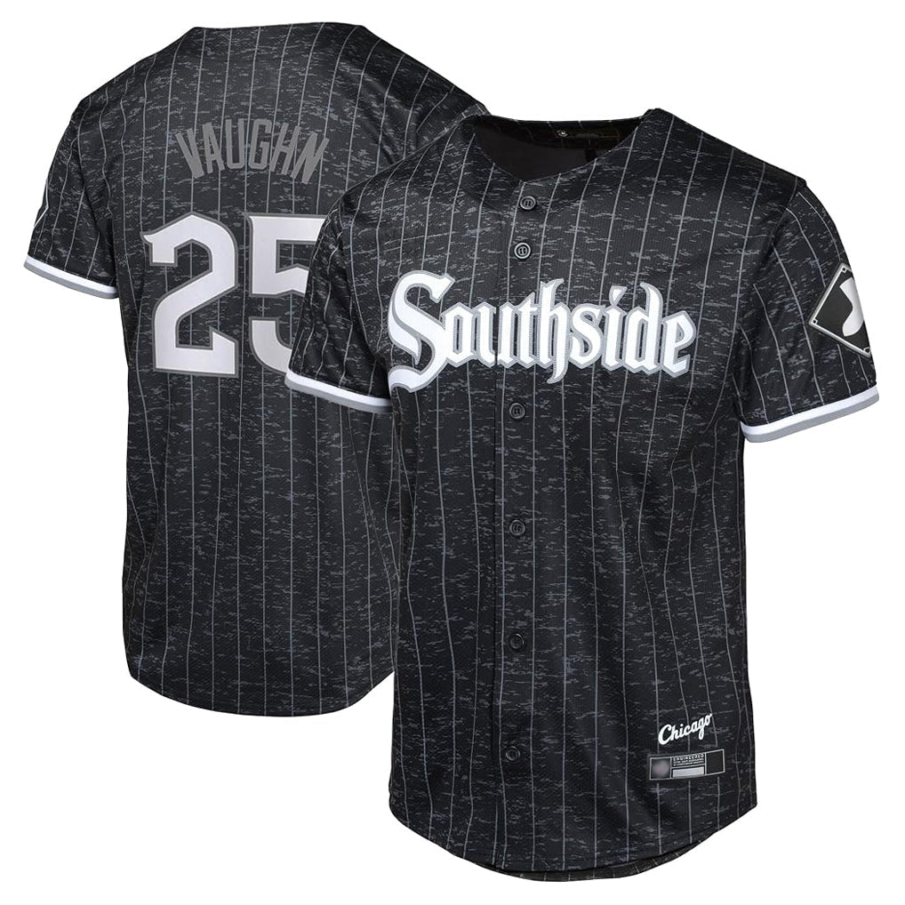 Pouc C.White Sox #25 Andrew Vaughn Player Black City Connect Home Game Stitched Jerseys