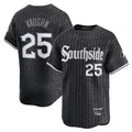 Pouc C.White Sox #25 Andrew Vaughn Player Black City Connect Limited Home Stitched Jerseys