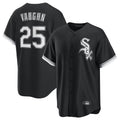 Pouc C.White Sox #25 Andrew Vaughn Player Black Home Game Stitched Jerseys