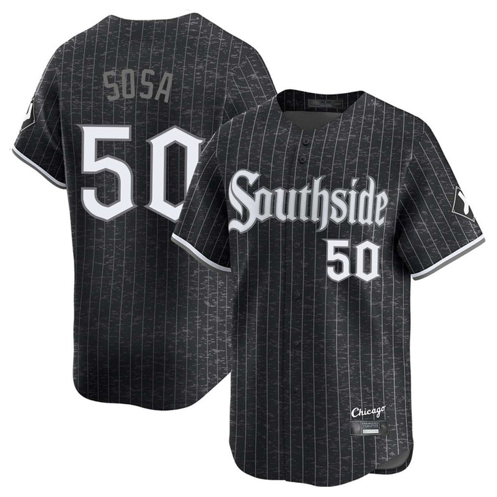 Pouc C.White Sox #50 Lenyn Sosa Player Black City Connect Limited Home Stitched Jerseys