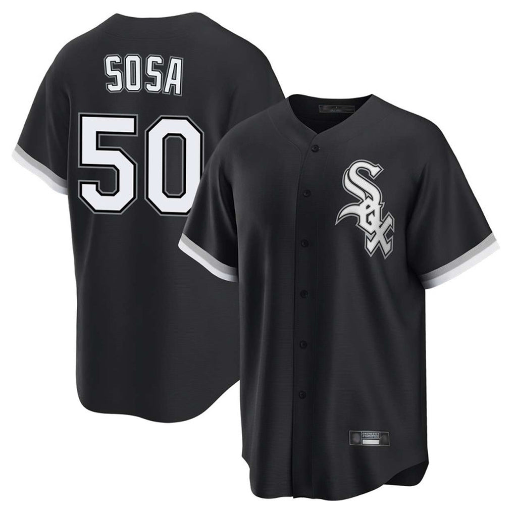 Pouc C.White Sox #50 Lenyn Sosa Player Black Home Game Stitched Jerseys